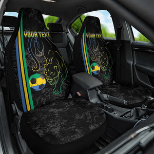 Custom Gabon Football Car Seat Cover Go Champions - Black Ver