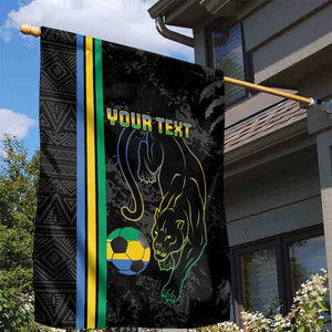 Custom Gabon Football Garden Flag Go Champions - Black Ver