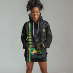 Custom Gabon Football Hoodie Dress Go Champions - Black Ver