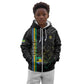 Custom Gabon Football Kid Hoodie Go Champions - Black Ver