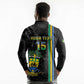 Custom Gabon Football Long Sleeve Polo Shirt Go Champions - Black Ver