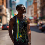 Custom Gabon Football Men Tank Top Go Champions - Black Ver