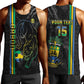 Custom Gabon Football Men Tank Top Go Champions - Black Ver