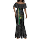 Custom Gabon Football Mermaid Dress Go Champions - Black Ver