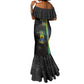 Custom Gabon Football Mermaid Dress Go Champions - Black Ver