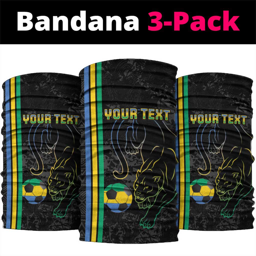 Custom Gabon Football Neck Gaiter Go Champions - Black Ver LT15