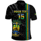 Custom Gabon Football Polo Shirt Go Champions - Black Ver