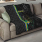 Custom Gabon Football Quilt Go Champions - Black Ver