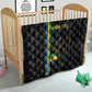 Custom Gabon Football Quilt Go Champions - Black Ver