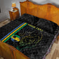 Custom Gabon Football Quilt Bed Set Go Champions - Black Ver