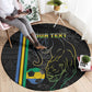 Custom Gabon Football Round Carpet Go Champions - Black Ver