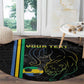 Custom Gabon Football Round Carpet Go Champions - Black Ver