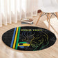 Custom Gabon Football Round Carpet Go Champions - Black Ver