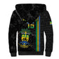 Custom Gabon Football Sherpa Hoodie Go Champions - Black Ver