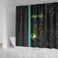 Custom Gabon Football Shower Curtain Go Champions - Black Ver