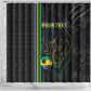 Custom Gabon Football Shower Curtain Go Champions - Black Ver