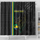 Custom Gabon Football Shower Curtain Go Champions - Black Ver