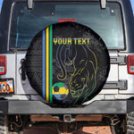 Custom Gabon Football Spare Tire Cover Go Champions - Black Ver