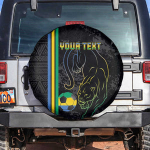 Custom Gabon Football Spare Tire Cover Go Champions - Black Ver