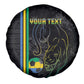 Custom Gabon Football Spare Tire Cover Go Champions - Black Ver