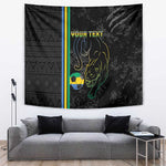 Custom Gabon Football Tapestry Go Champions - Black Ver