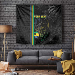 Custom Gabon Football Tapestry Go Champions - Black Ver