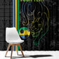 Custom Gabon Football Window Curtain Go Champions - Black Ver