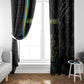 Custom Gabon Football Window Curtain Go Champions - Black Ver