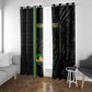 Custom Gabon Football Window Curtain Go Champions - Black Ver