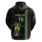 Custom Gabon Football Zip Hoodie Go Champions - Black Ver