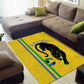 Custom Gabon Football Area Rug Go Champions - Yellow Ver