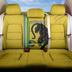 Custom Gabon Football Back Car Seat Cover Go Champions - Yellow Ver