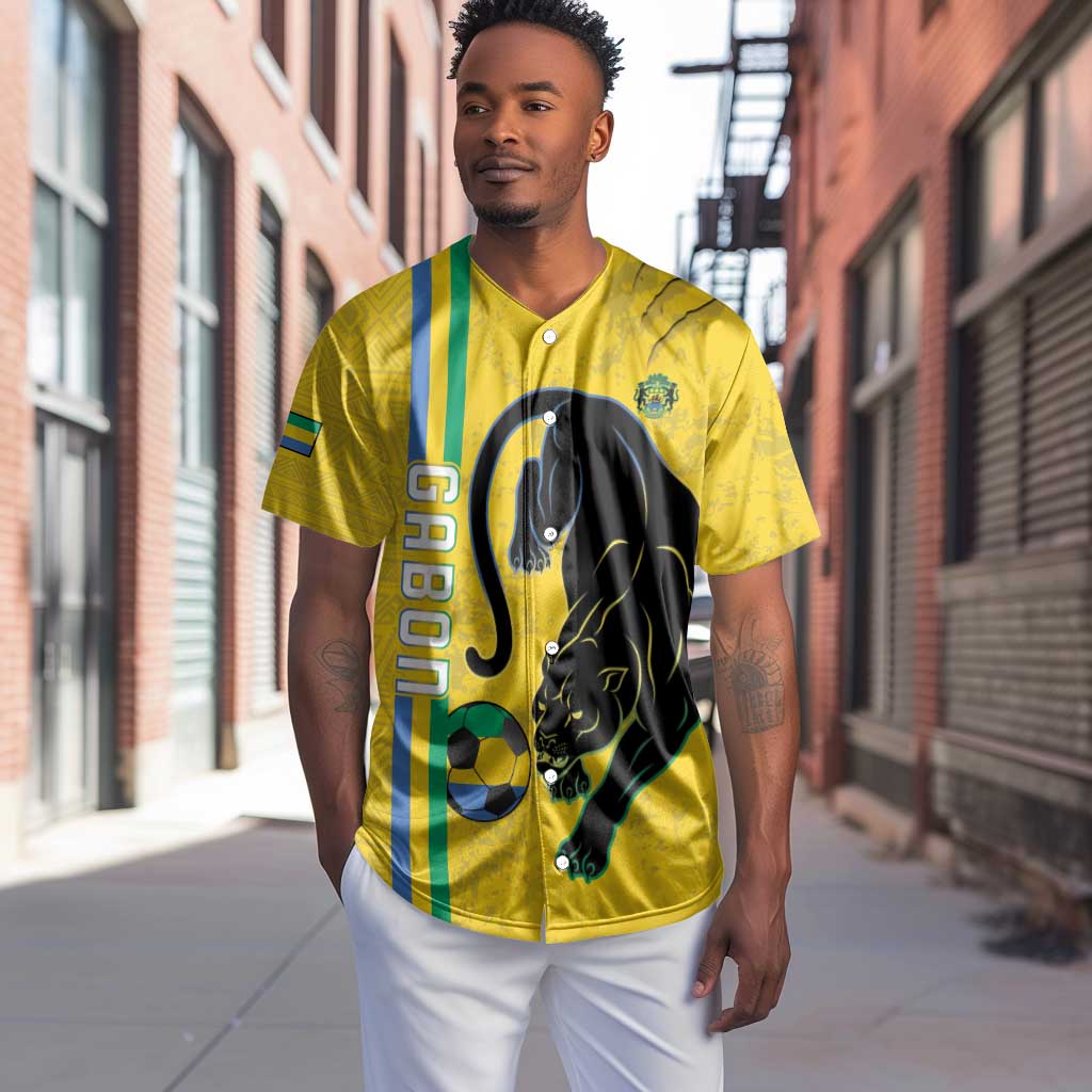 Custom Gabon Football Baseball Jersey Go Champions - Yellow Ver