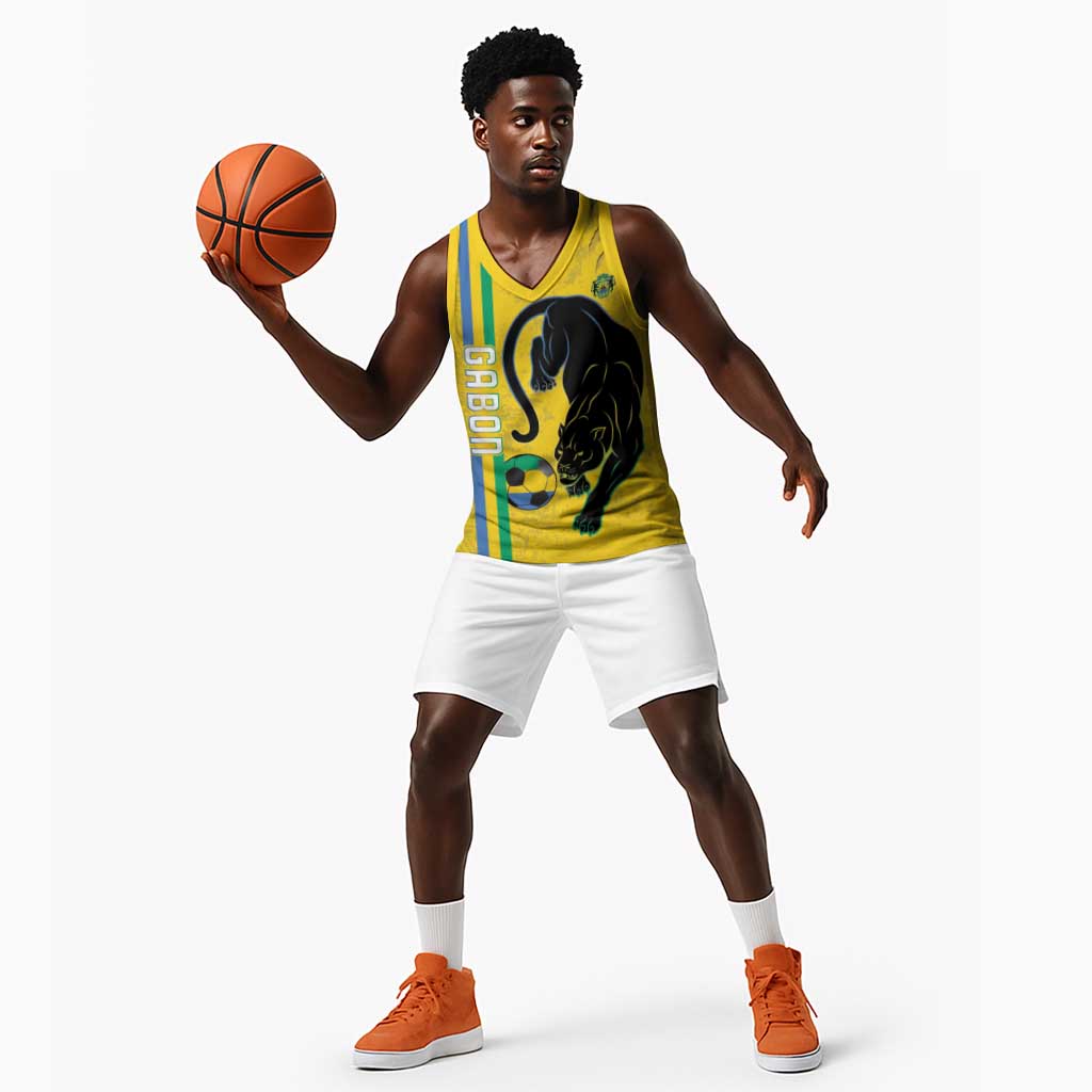 Custom Gabon Football Basketball Jersey Go Champions - Yellow Ver - African Pride