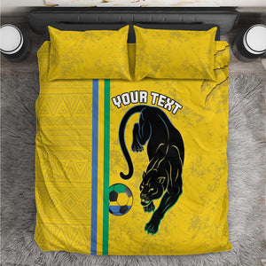 Custom Gabon Football Bedding Set Go Champions - Yellow Ver