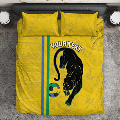 Custom Gabon Football Bedding Set Go Champions - Yellow Ver