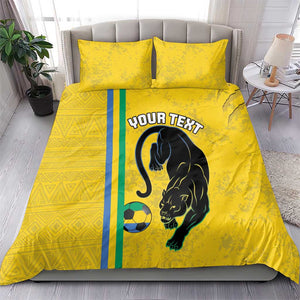 Custom Gabon Football Bedding Set Go Champions - Yellow Ver