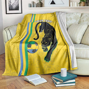 Custom Gabon Football Blanket Go Champions - Yellow Ver