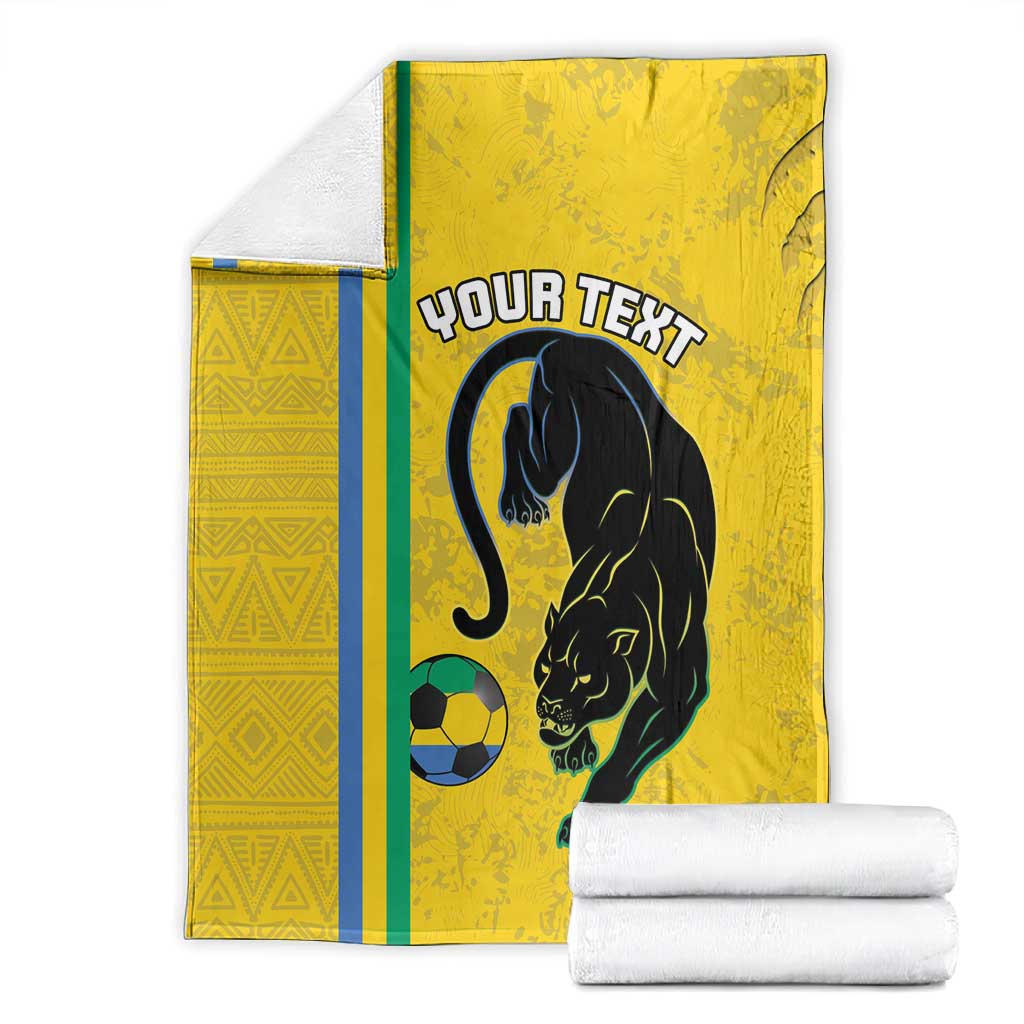 Custom Gabon Football Blanket Go Champions - Yellow Ver
