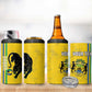 Custom Gabon Football 4 in 1 Can Cooler Tumbler Go Champions - Yellow Ver