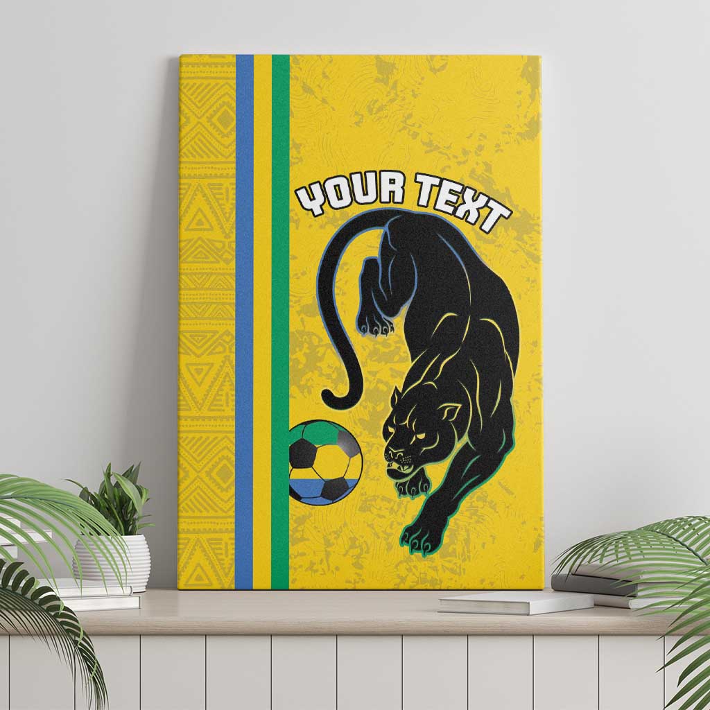 Custom Gabon Football Canvas Wall Art Go Champions - Yellow Ver