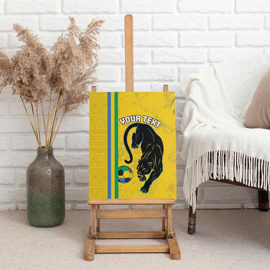 Custom Gabon Football Canvas Wall Art Go Champions - Yellow Ver