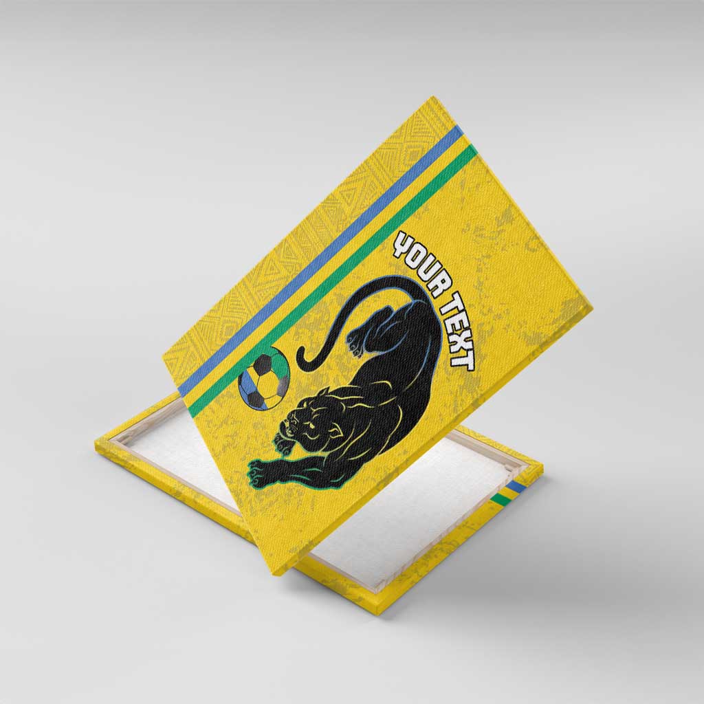 Custom Gabon Football Canvas Wall Art Go Champions - Yellow Ver