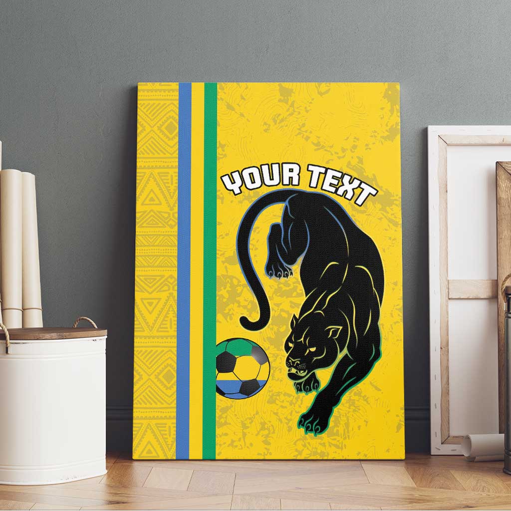 Custom Gabon Football Canvas Wall Art Go Champions - Yellow Ver