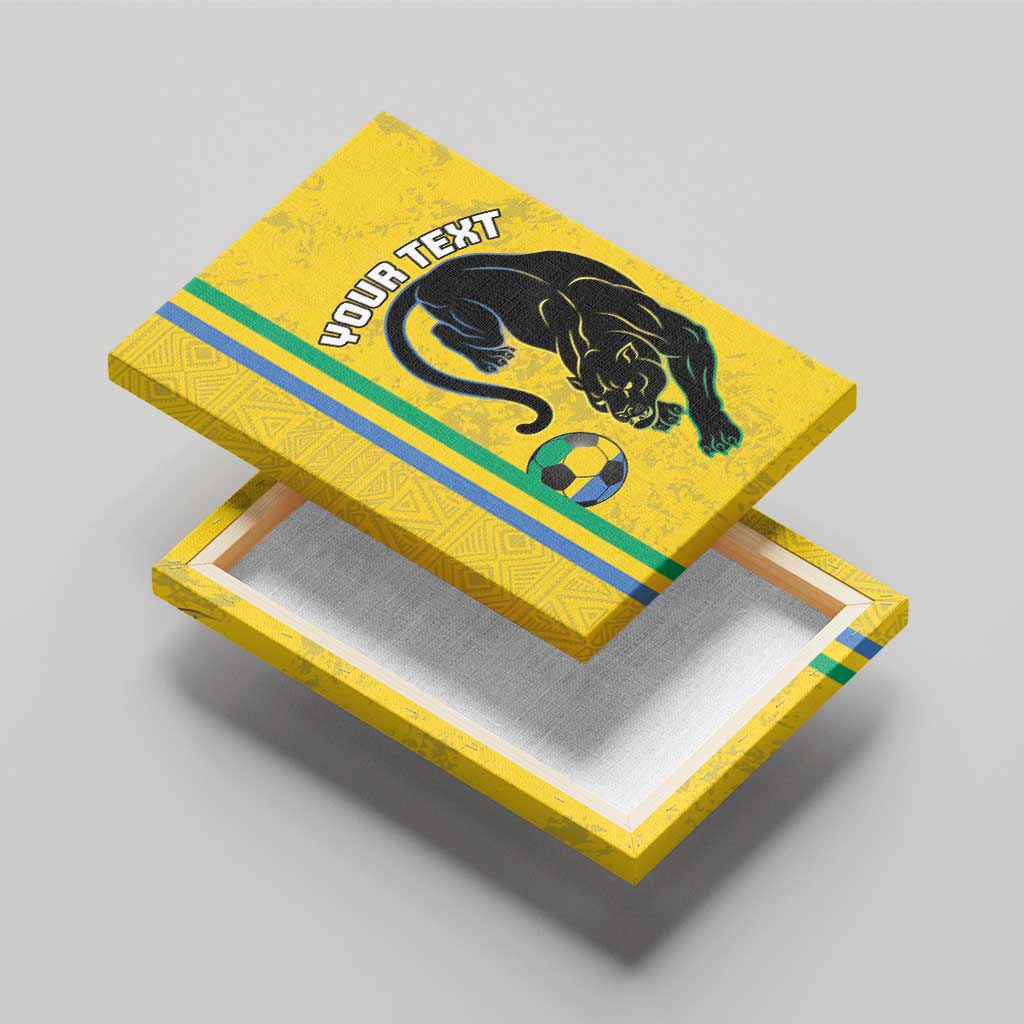 Custom Gabon Football Canvas Wall Art Go Champions - Yellow Ver