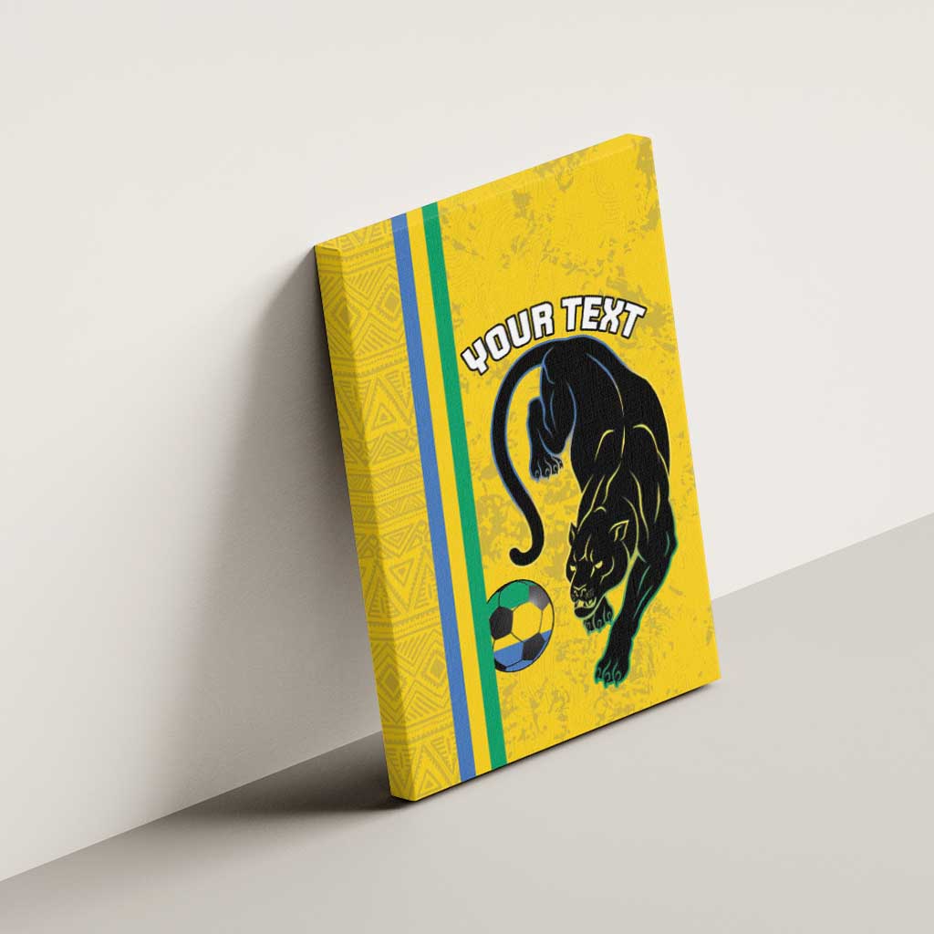 Custom Gabon Football Canvas Wall Art Go Champions - Yellow Ver