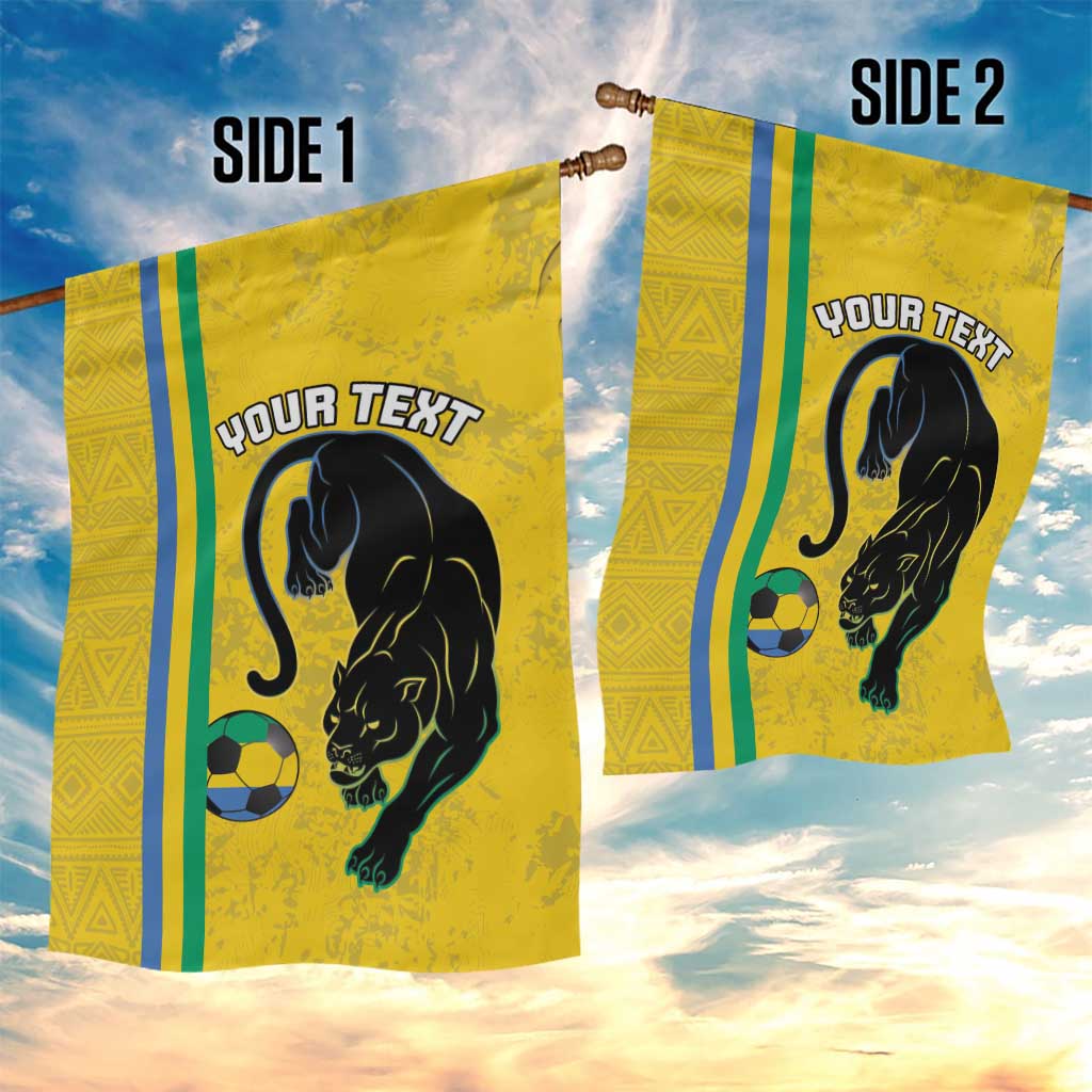 Custom Gabon Football Garden Flag Go Champions - Yellow Ver