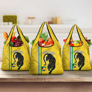 Custom Gabon Football Grocery Bag Go Champions - Yellow Ver