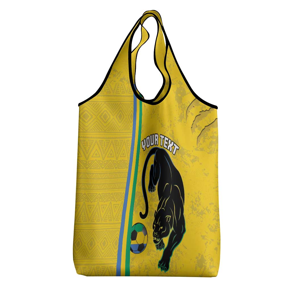 Custom Gabon Football Grocery Bag Go Champions - Yellow Ver