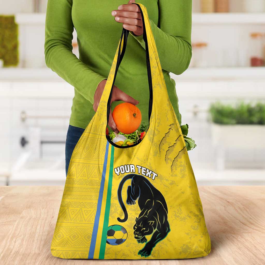 Custom Gabon Football Grocery Bag Go Champions - Yellow Ver